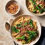 Pasta & Purple Sprouting Broccoli with Anchovies, Garlic & Preserved Lemon Pasta & Purple Sprouting Broccoli with Anchovies, Garlic & Preserved Lemon