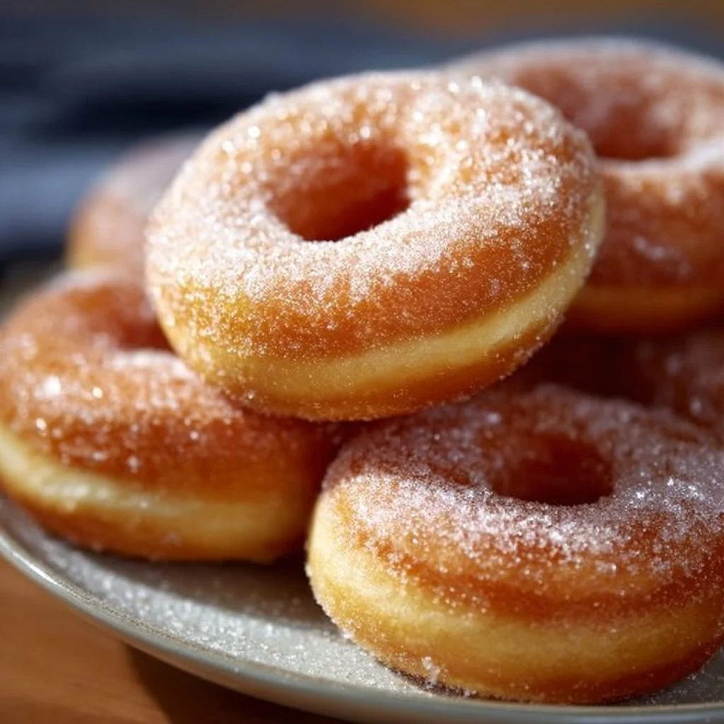 Delicious homemade yeast doughnuts with icing on a plate