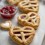 Raspberry Chia Jam Heart-Shaped Linzer Cookies