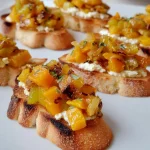 Roasted Pumpkin and Goat Cheese Crostini