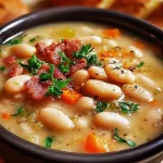 Rustic White Bean and Bacon Soup Rustic White Bean and Bacon Soup