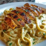 Savory Cajun Chicken over Creamy Parmesan Linguine
