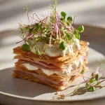 Savory Mille-Feuille with Whipped Lemon-Ricotta & Prosciutto