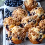 Sour Cream Blueberry Muffins