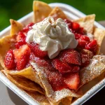 Strawberry Cheesecake Nachos Delight