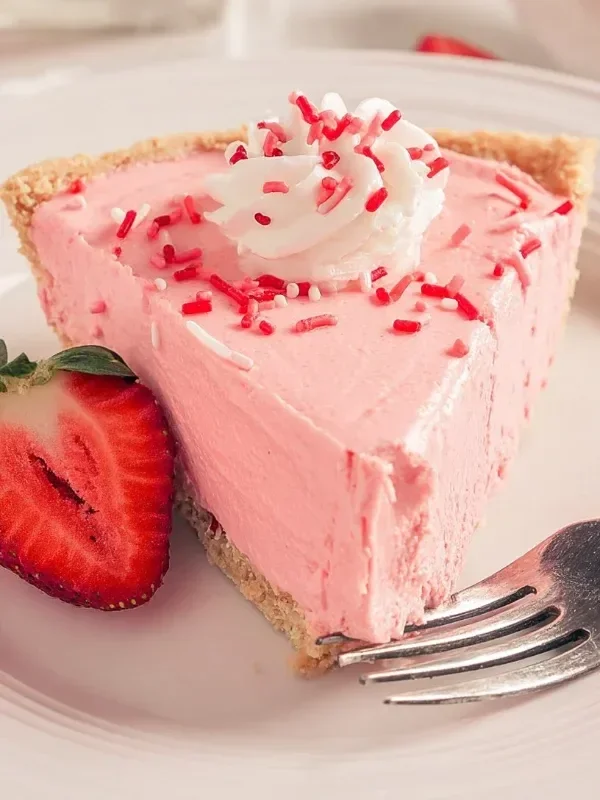 Refreshing Strawberry Kool Aid Pie with vibrant colors and delicious toppings