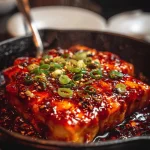 Swicy Baked Feta with Gochujang Honey Glaze & Sesame Crackle