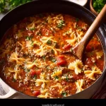This easy lasagna soup recipe is how you can enjoy lasagna without all the work. There's no layering, just an easy soup re… | Turkey recipe, Easy recipe, Recipe