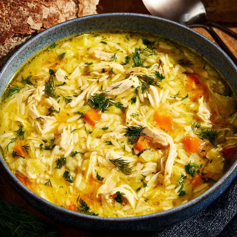 Bowl of Turkey Lentil Soup with vegetables and herbs