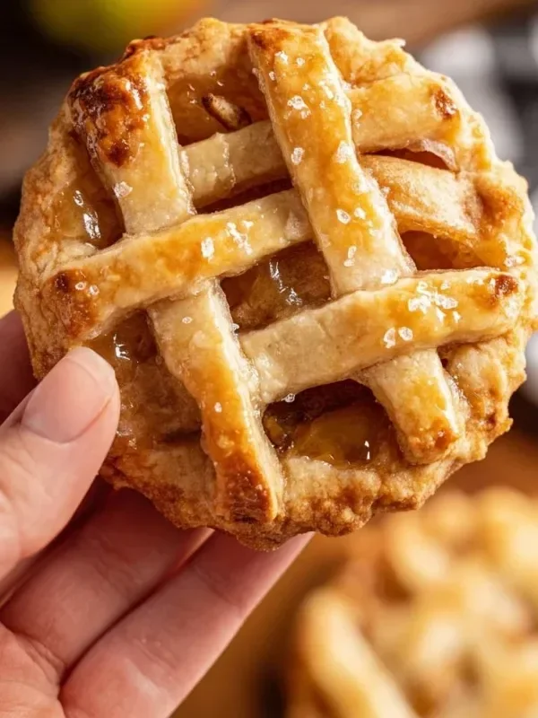Freshly baked apple pie cookies with apple filling and cinnamon topping.