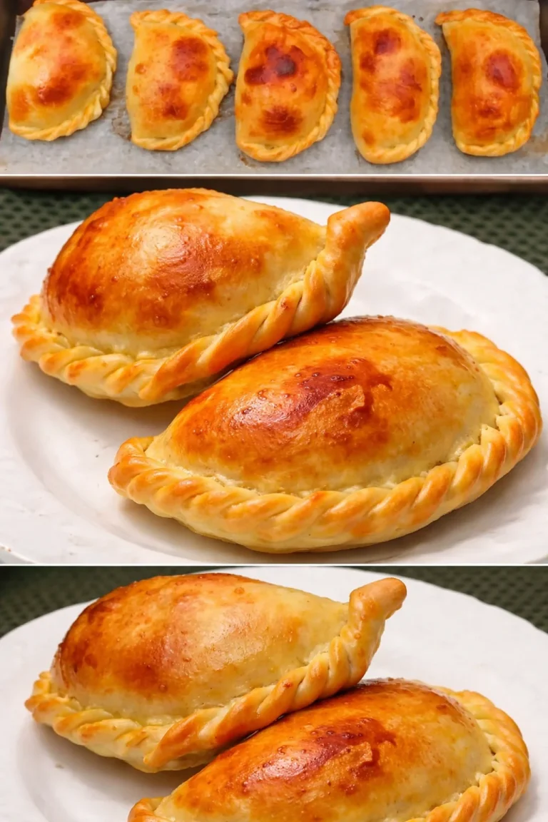Baked meat empanadas filled with seasoned ground beef and spices