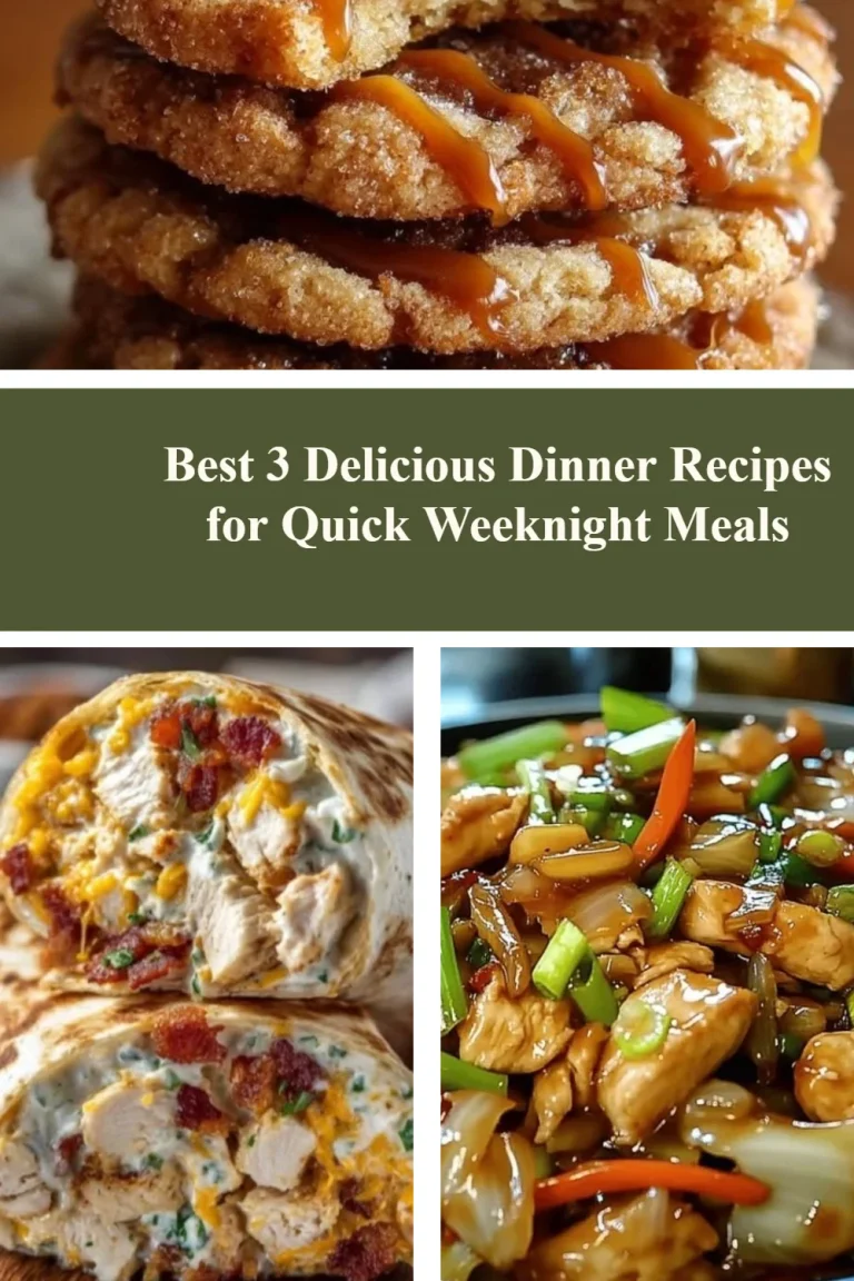 Three delicious dinner recipes for quick weeknight meals