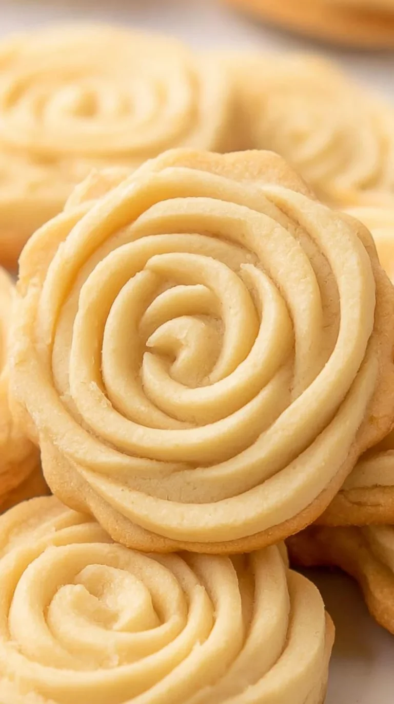 Plate of delicious butter cookies fresh from the oven