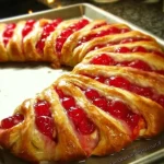 Candy Cane Cheese Danish