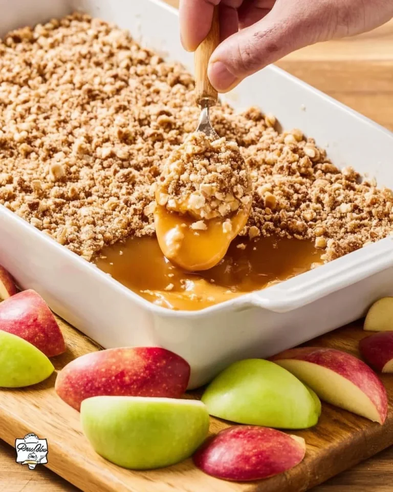 Delicious caramel apple dip served with fresh apple slices