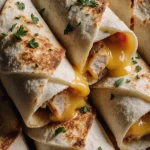 Cheesy Garlic Chicken Wraps