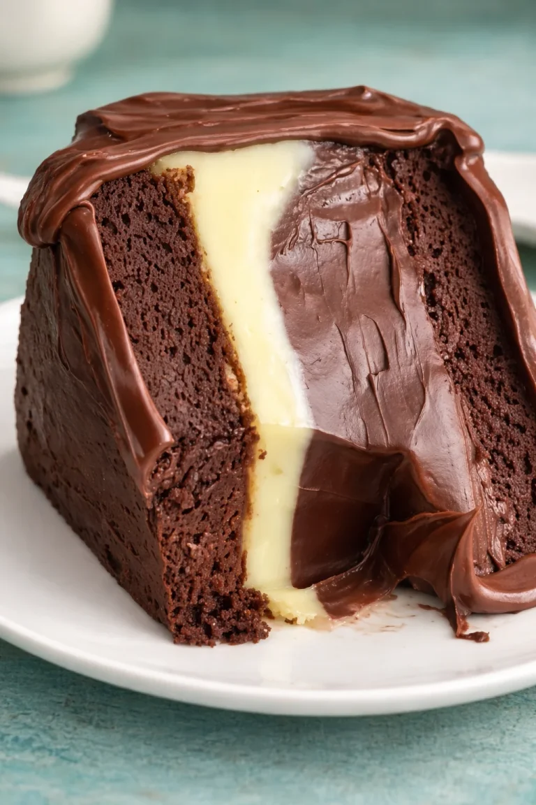 Decadent chocolate cake with Swiss chocolate buttercream frosting