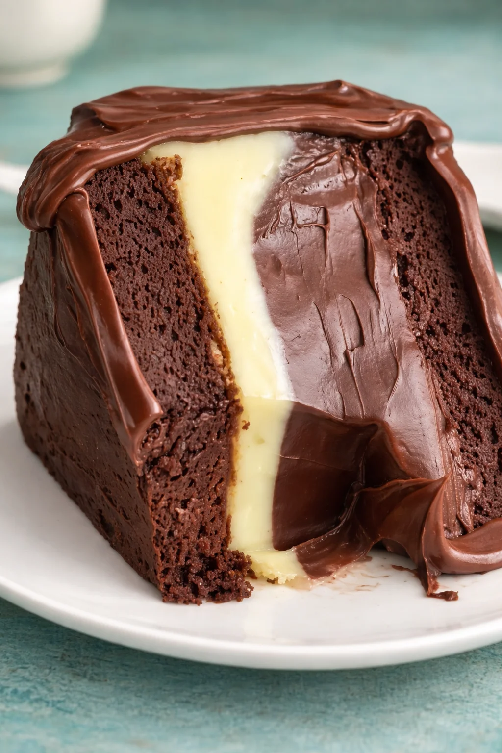 Decadent chocolate cake with Swiss chocolate buttercream frosting
