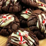 Chocolate Peppermint Thumbprint Cookies
