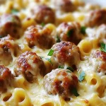 Creamy Swedish Meatball Noodle Bake Delight
