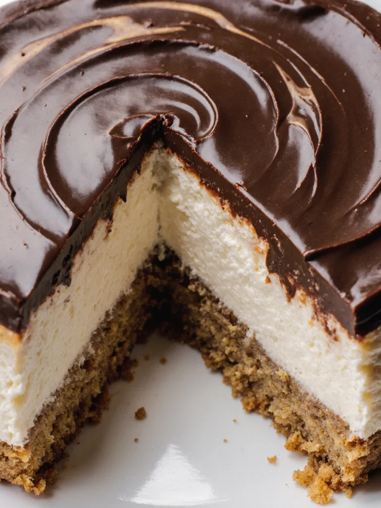 Delicious Eclair Cake with creamy filling and chocolate glaze