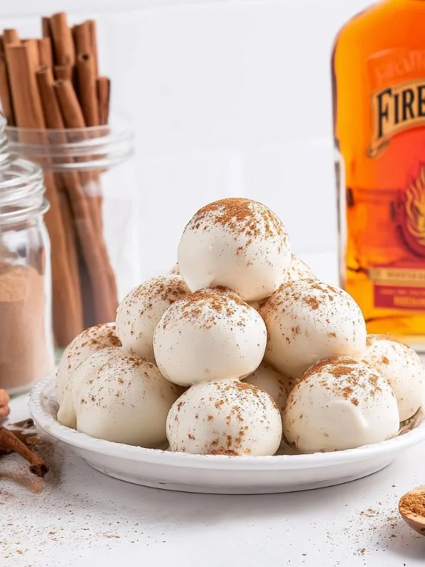 Fireball Whiskey Balls - sweet treats infused with Fireball Whiskey flavor