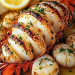 Garlic Butter Lobster and Scallops