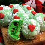 Grinch Snowball Cookies Grinch Snowball Cookies