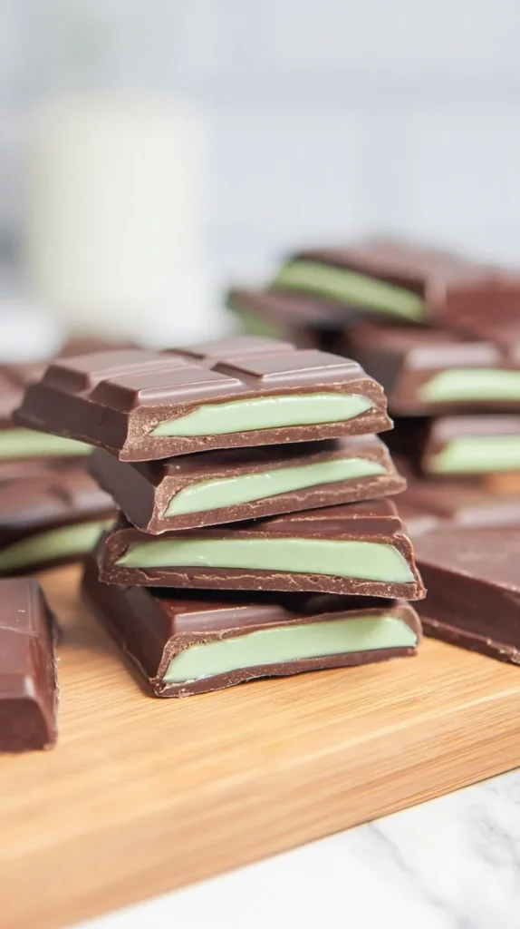 Delicious homemade Andes Mints on a plate