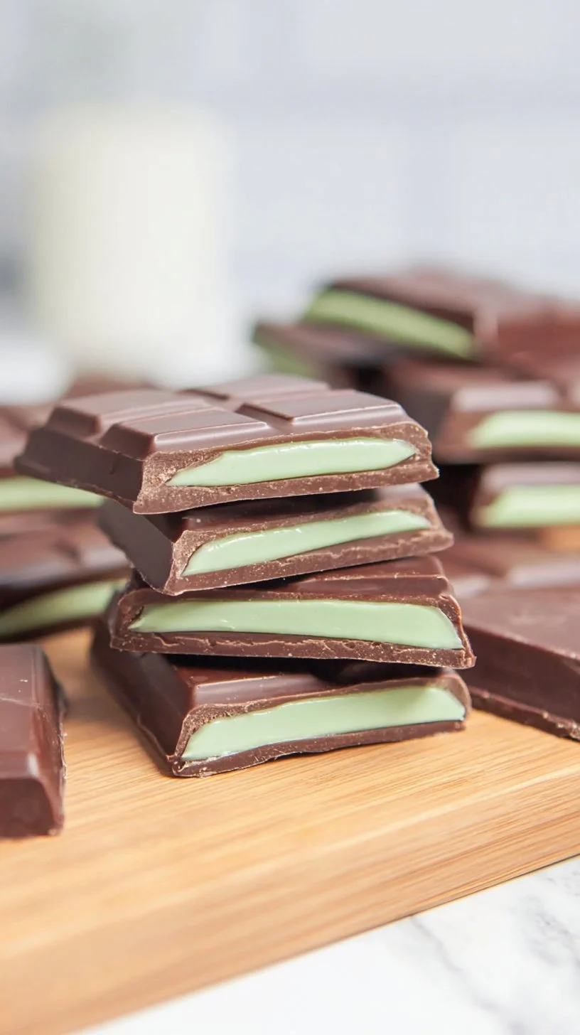 Delicious homemade Andes Mints on a plate