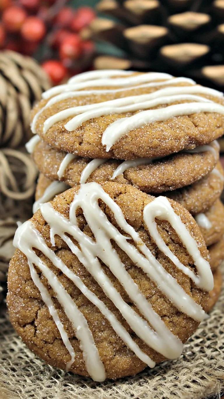 Delicious iced maple gingerbread cookies decorated for the holidays