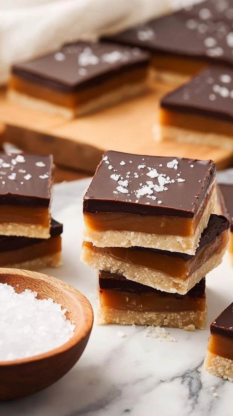 Delicious Millionaire Shortbread with chocolate, caramel, and biscuit layers