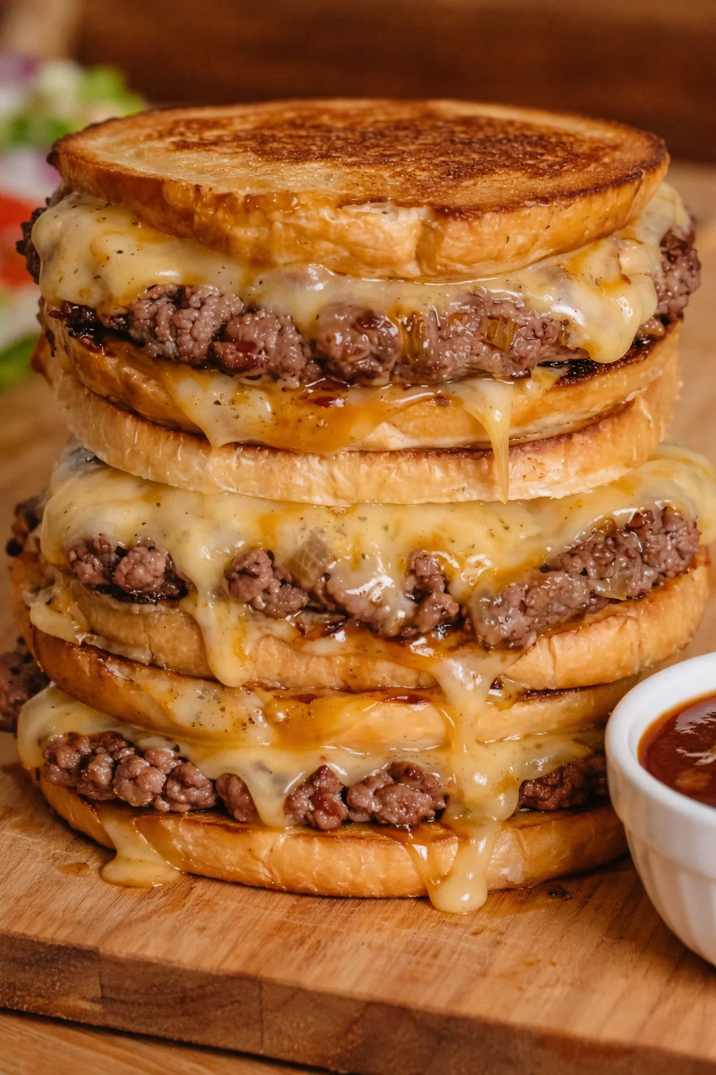 Delicious Patty Melts with Secret Sauce served on a plate