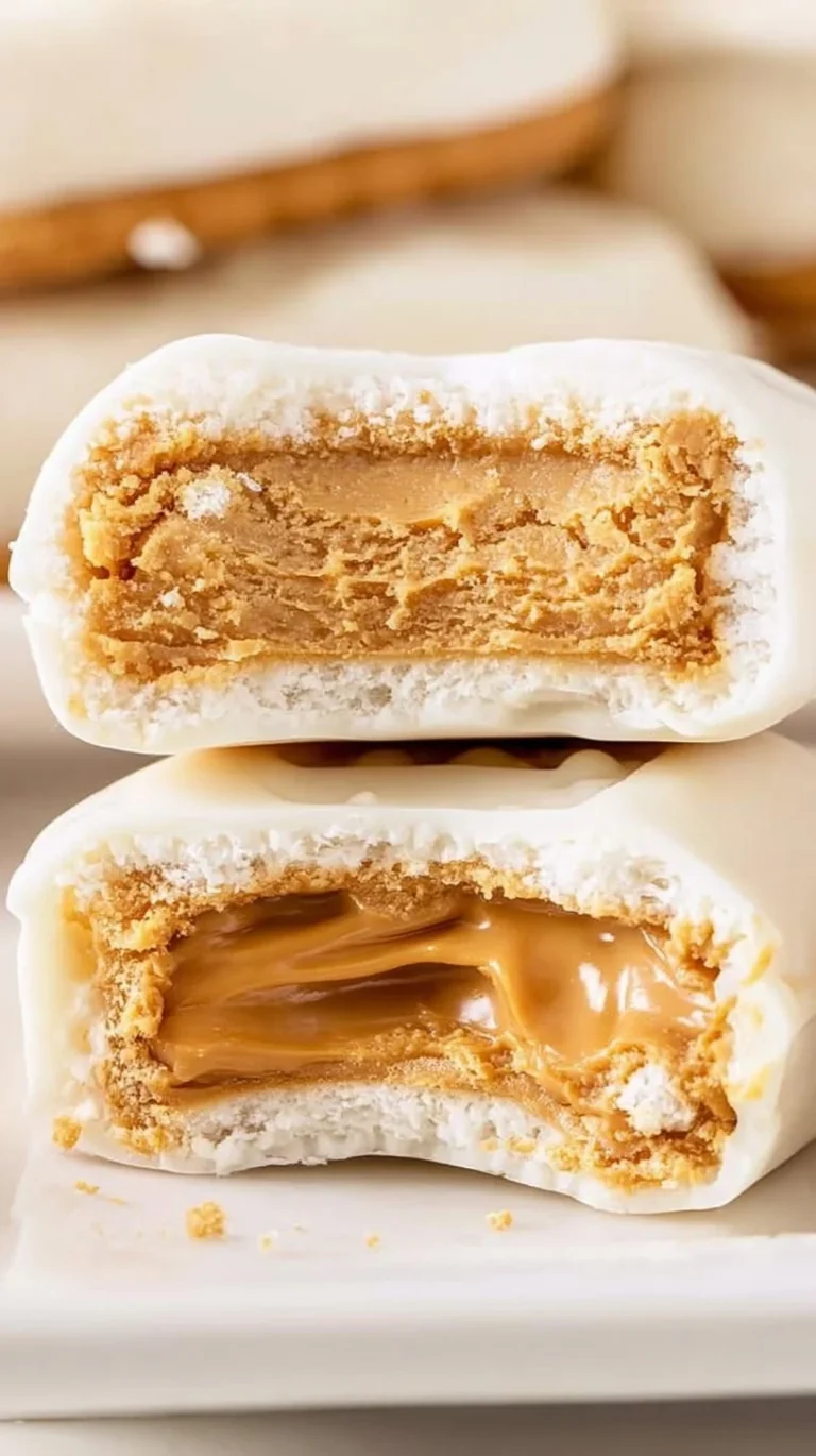 Peanut Butter Ritz Crackers dipped in white chocolate on a plate