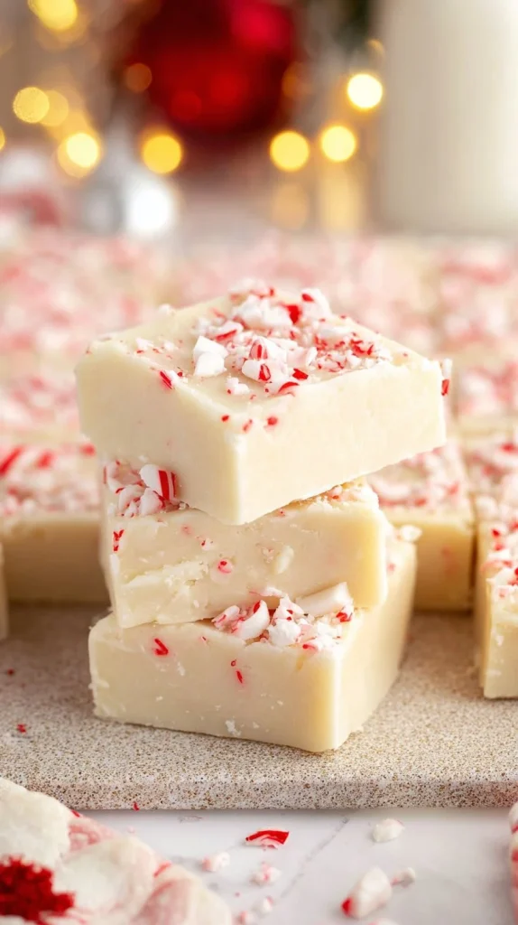 Delicious peppermint fudge squares with chocolate and mint flavor