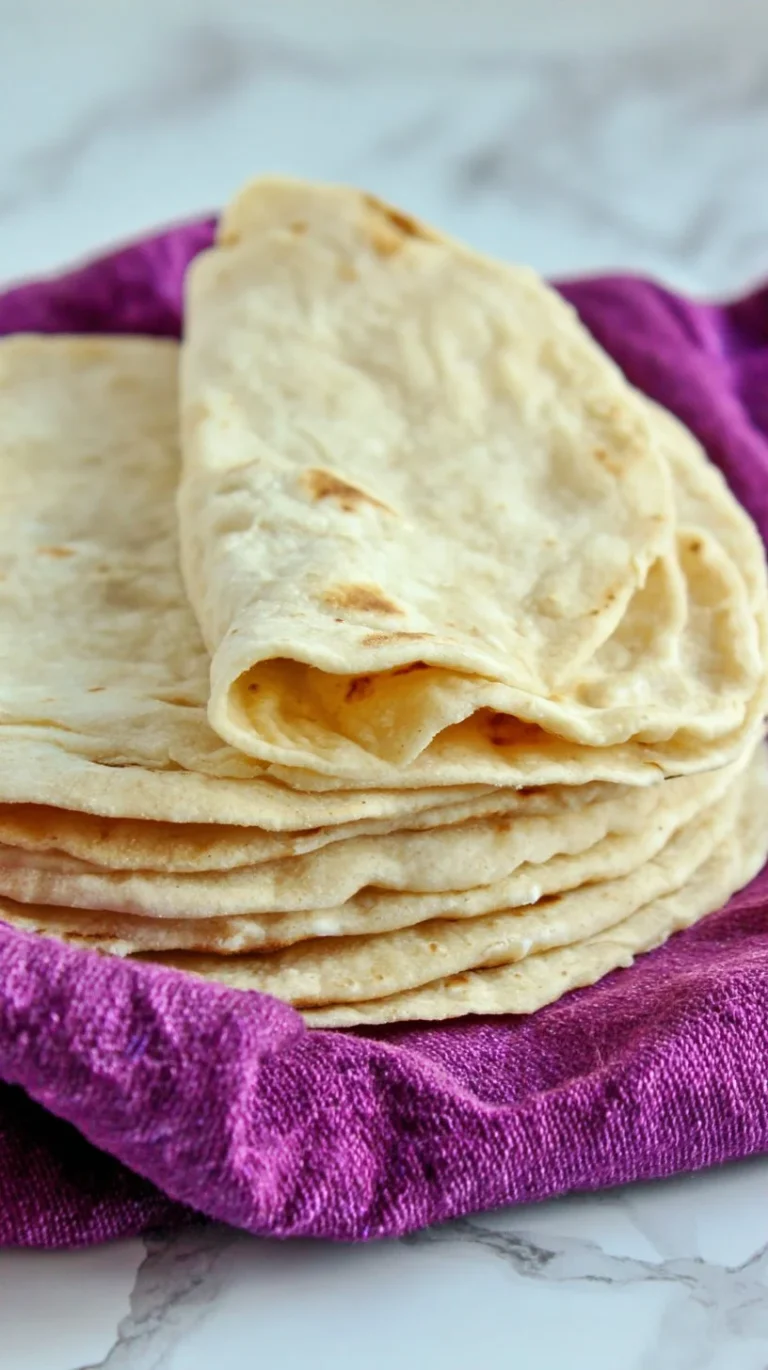 Handmade flour tortillas on a wooden surface, ready for a delicious meal.
