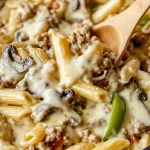 Philly Cheesesteak Pasta Philly Cheesesteak Pasta