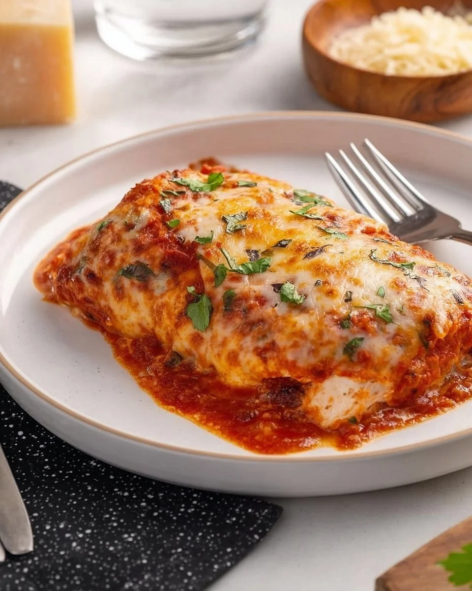 Creamy Ricotta Chicken dish garnished with herbs