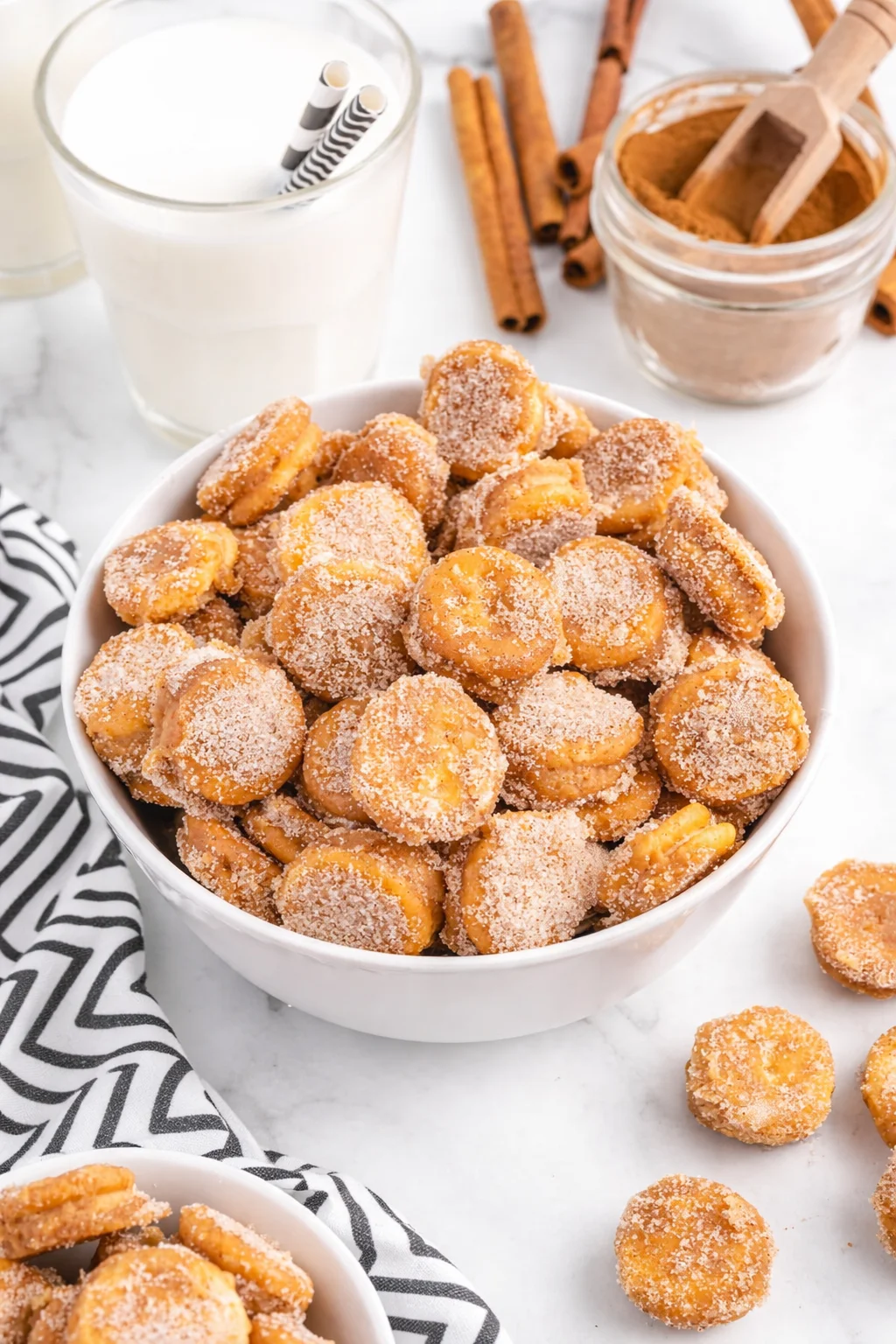 Ritz Churro Bites - Delicious crispy churro snacks ready to enjoy.