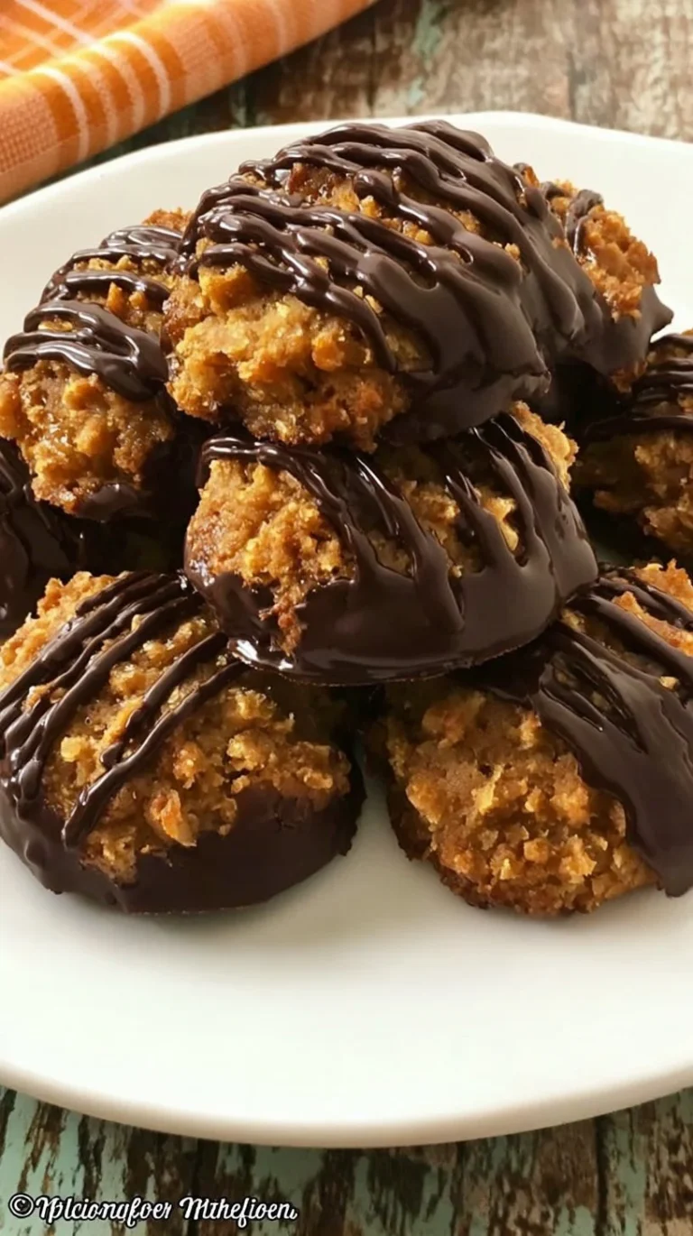 Delicious Samoa Bites cookies topped with caramel and coconut.