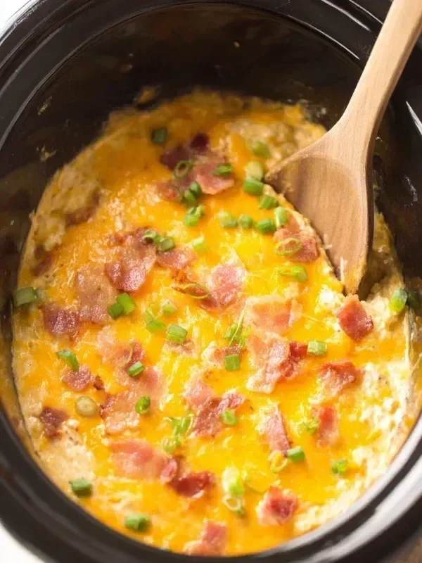 A bowl of Slow Cooker Crack Chicken and Rice, garnished with herbs.