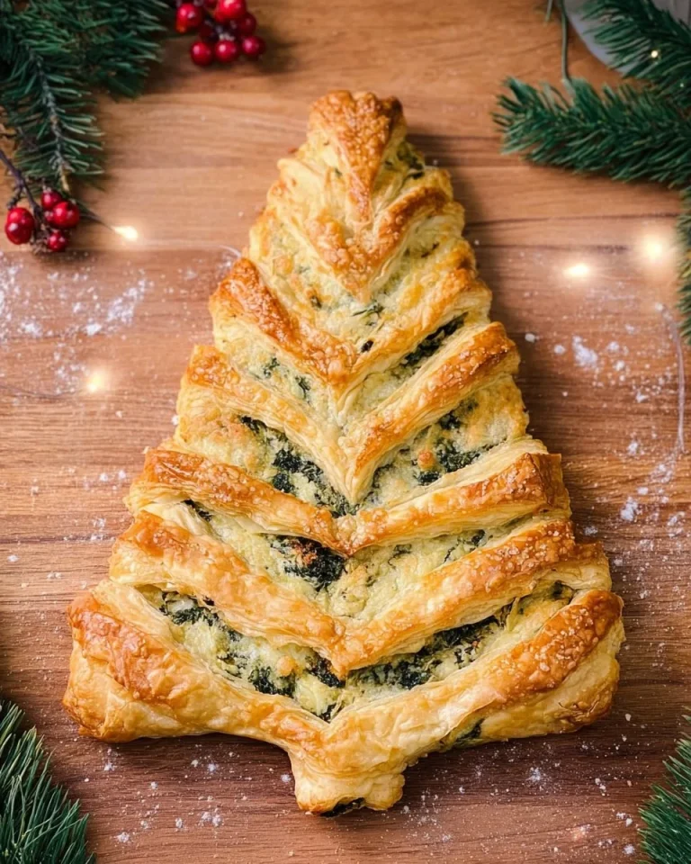 Spinach Artichoke Dip Pull Apart Christmas Tree appetizer for holiday gatherings
