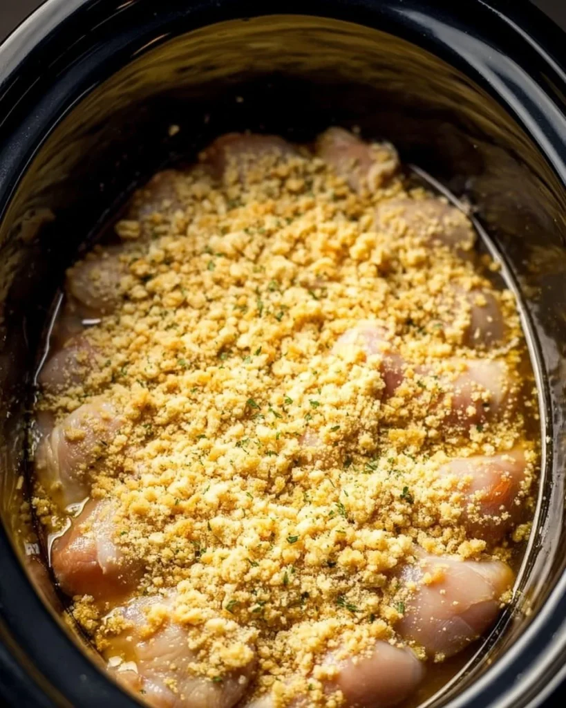 3-Ingredient Slow Cooker Chicken & Stuffing 3-Ingredient Slow Cooker Chicken & Stuffing
