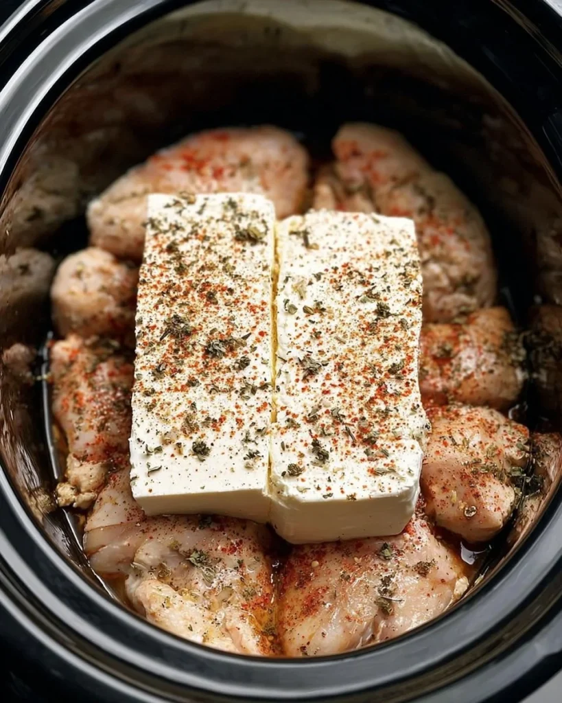 3-Ingredient Slow Cooker Cream Cheese Chicken 3-Ingredient Slow Cooker Cream Cheese Chicken