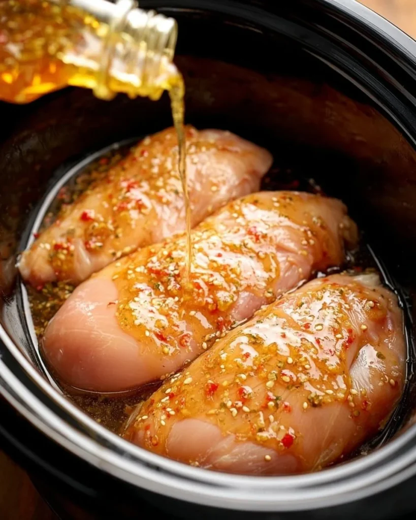 3-Ingredient Slow Cooker Italian Chicken