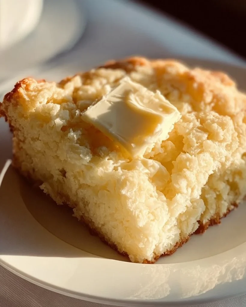 Delicious Amish sour cream cornbread served warm with butter