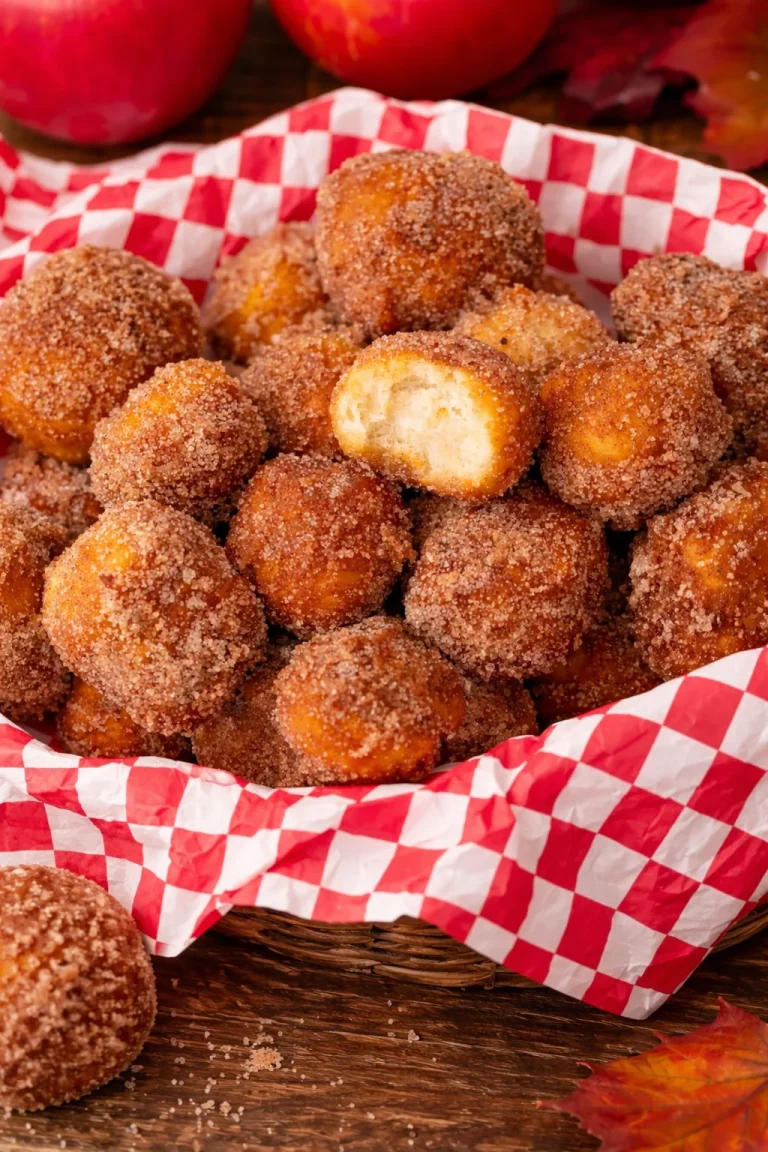Apple Pie Donut Holes Delicious apple pie donut holes dusted with cinnamon sugar