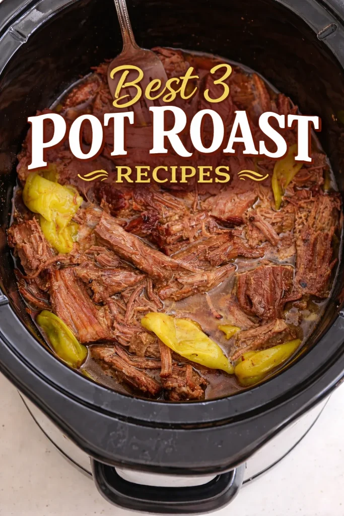 Delicious pot roast served with vegetables for a family dinner