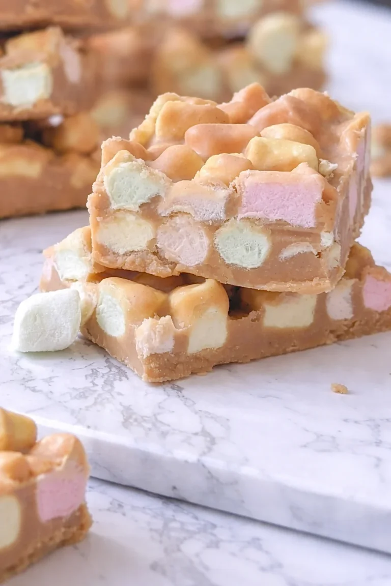 Delicious butterscotch confetti squares with colorful sprinkles
