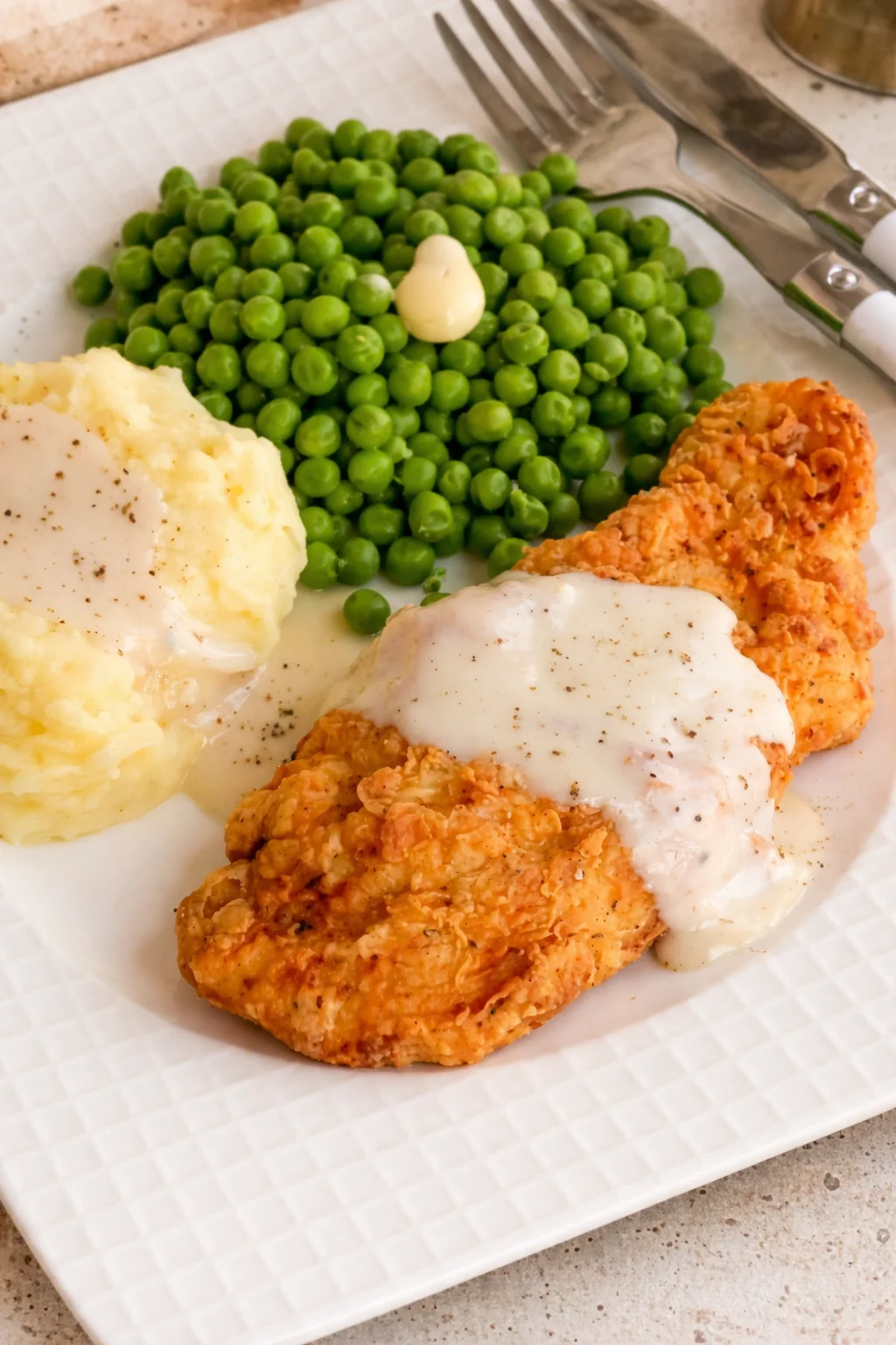 Crispy Chicken Fried Chicken served with sides